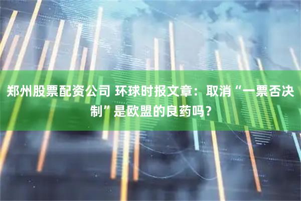 郑州股票配资公司 环球时报文章：取消“一票否决制”是欧盟的良药吗？